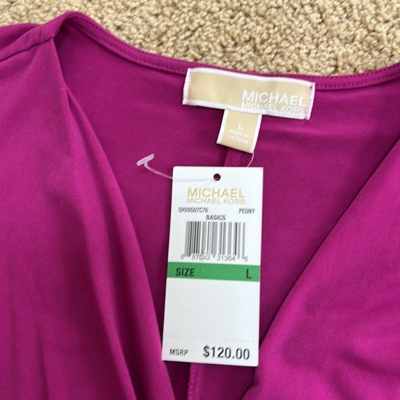 New! Michael Michel Kors large peony faux wrap dress. - Picture 7 of 9